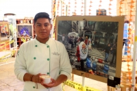 Martes 21 de noviembre del 2017. Tuxtla Gutiérrez. Ernesto Gómez Pananá presenta la exposición gráfica Los Pasos del Peatón en una interesante puesta en las instalaciones del Museo del Café.