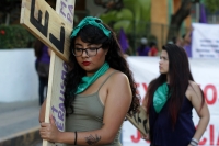 Domingo 25 de noviembre del 2018. Tuxtla Gutiérrez. Durante el Dí­a Internacional para Erradicar La Violencia Hacia Las Mujeres.