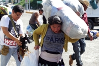 Viernes 23 de noviembre del 2018. Los niños desplazados de Chiapas durante la caravana ««Pies Cansados»» en el tramo carretero entre San Cristóbal de las Casas y Tuxtla Gutiérrrez