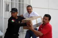 Miércoles 8 de mayo del 2019. Tuxtla Gutiérrez. La paquetería electoral del proceso electoral del 2018 es trasladada para su destrucción después de la apertura de las bodegas y acarreo.