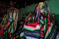 Jueves 18 de enero del 2018. Suchiapa. La danza del Parachico y el Torito. Durante la frenética danza surimba convive el Parachico y el Torito en la representación de una faena de brincos y gritos durante las celebraciones de la Fiesta de San Sebastián