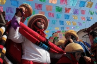 Lunes 15 de enero del 2018. Chiapa de Corzo. Los Parachicos inician el recorrido tradicional esta mañana en la Fiesta Grande de Enero...