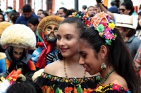 Viernes 4 de enero del 2018. Chiapa de Corzo. Durante del recorrido de los niños parachicos al inicio de la Fiesta de Enero.