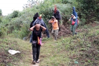 Martes 19 de diciembre del 2017. Zinacatan, Chiapas. Los Floreros continúan con el recorrido de recolección de la Flor de Niluyarilo en las comunidades de la región de Los Altos de Chiapas continuando con el regreso hacia Chiapa de Corzo y Villa de íc