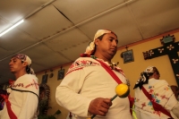 Domingo 24 de diciembre del 2017. Tuxtla Gutiérrez. La danza de los pastores es realizada de manera ceremonial por las familias de la comunidad Zoque acompañando el Nacimiento o Belén...
