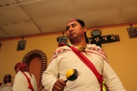 Domingo 24 de diciembre del 2017. Tuxtla Gutiérrez. La danza de los pastores es realizada de manera ceremonial por las familias de la comunidad Zoque acompañando el Nacimiento o Belén...