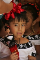 Lunes 11 de julio. Jóvenes copainaltecos realizan la presentación de las danzas tradicionales de la comunidad durante el evento de Patrimonito 2011 organizado por el Comité Raíces de mi Pueblo y el comité del Servicio Voluntario Internacional de la Unesco