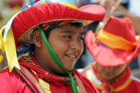 Lunes 11 de julio. Jóvenes copainaltecos realizan la presentación de las danzas tradicionales de la comunidad durante el evento de Patrimonito 2011 organizado por el Comité Raíces de mi Pueblo y el comité del Servicio Voluntario Internacional de la Unesco