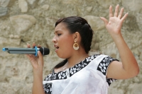 Lunes 11 de julio. Jóvenes copainaltecos realizan la presentación de las danzas tradicionales de la comunidad durante el evento de Patrimonito 2011 organizado por el Comité Raíces de mi Pueblo y el comité del Servicio Voluntario Internacional de la Unesco