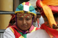 Lunes 11 de julio. Jóvenes copainaltecos realizan la presentación de las danzas tradicionales de la comunidad durante el evento de Patrimonito 2011 organizado por el Comité Raíces de mi Pueblo y el comité del Servicio Voluntario Internacional de la Unesco