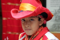 Lunes 11 de julio. Jóvenes copainaltecos realizan la presentación de las danzas tradicionales de la comunidad durante el evento de Patrimonito 2011 organizado por el Comité Raíces de mi Pueblo y el comité del Servicio Voluntario Internacional de la Unesco