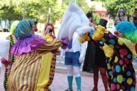 Domingo 30 de junio del 2019. Tuxtla Gutiérrez. Un grupo de jóvenes se prepara para llevar risas y alegrías a los niños en los jardines del Parque Francisco I. Madero (Centro de Convivencia Infantil)