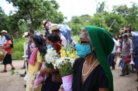 202100801. Tuxtla G. El ritual de Petición de Lluvia se realiza este primer domingo de Agosto; los ejidatarios teraleños  piden a la comunidad Zoque la procesión de las Vírgenes de Copoya