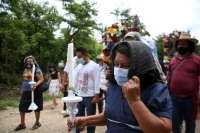 202100801. Tuxtla G. El ritual de Petición de Lluvia se realiza este primer domingo de Agosto; los ejidatarios teraleños  piden a la comunidad Zoque la procesión de las Vírgenes de Copoya