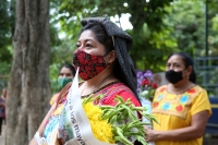 202100801. Tuxtla G. El ritual de Petición de Lluvia se realiza este primer domingo de Agosto; los ejidatarios teraleños  piden a la comunidad Zoque la procesión de las Vírgenes de Copoya