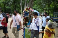 202100801. Tuxtla G. El ritual de Petición de Lluvia se realiza este primer domingo de Agosto; los ejidatarios teraleños  piden a la comunidad Zoque la procesión de las Vírgenes de Copoya