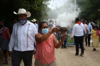 202100801. Tuxtla G. El ritual de Petición de Lluvia se realiza este primer domingo de Agosto; los ejidatarios teraleños  piden a la comunidad Zoque la procesión de las Vírgenes de Copoya