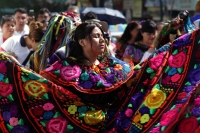 Miércoles 4 de diciembre del 2019. Tuxtla Gutiérrez. Parachicos durante las peregrinaciones de esta temporada
