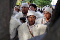 Domingo 10 de diciembre del 2017. Tuxtla Gutiérrez. Los peregrinos de las comunidades indí­genas se preparan para pernoctar para continuar el recorrido a las diferentes iglesias y ermitas de la Virgen de Guadalupe