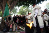 Domingo 10 de diciembre del 2017. Tuxtla Gutiérrez. Los peregrinos de las comunidades indí­genas se preparan para pernoctar para continuar el recorrido a las diferentes iglesias y ermitas de la Virgen de Guadalupe