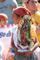 Jueves 12 de diciembre del 2019. Tuxtla Gutiérrez. Peregrinos durante la procesión de la Virgen de Guadalupe
