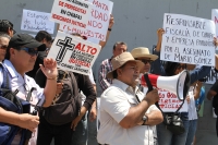 Sábado 22 de septiembre del 2018. Tuxtla Gutiérrez. Continúan las protestas de los trabajadores de medios de comunicación por el asesinato del periodista en Yajalón, Chiapas.