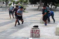 Jueves 21 de mayo del 2020. Tuxtla Gutiérrez. Regresan las manifestaciones a la plaza central de la ciudad