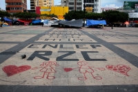 Jueves 7 de junio el 2018. Tuxtla Gutiérrez. Aspectos de la plaza central en donde el movimiento magisterial mantiene un plantón de resistencia en contra de la reforma educativa.