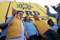 Viernes 9 de febrero del 2018. Tuxtla Gutiérrez. Miguel Granados Covarrubias, presidente del Comité Ejecutivo Nacional del PRD acompaña a los precandidatos durante su visita al estado de Chiapas donde se reúne con los diferentes militantes de los part