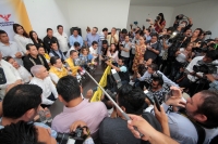 Viernes 9 de febrero del 2018. Tuxtla Gutiérrez. Miguel Granados Covarrubias, presidente del Comité Ejecutivo Nacional del PRD acompaña a los precandidatos durante su visita al estado de Chiapas donde se reúne con los diferentes militantes de los part