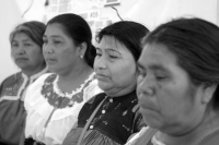 Lunes 4 de abril del 2019. Tuxtla Gutiérrez. Familiares y defensores de los presos indígenas en conferencia de prensa.