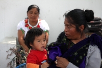 Lunes 4 de abril del 2019. Tuxtla Gutiérrez. Familiares y defensores de los presos indígenas en conferencia de prensa.