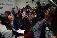 Miércoles 24 de enero del 2018. Tuxtla Gutiérrez. PRI,PVEM, Nueva Alianza, Chiapas Unido y Podemos Mover a Chiapas, conforman el frente registrado esta noche ante el Instituto de Elecciones y  Participación ciudadana momentos antes de que concluya el p