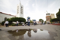 20211007. Tuxtla G. La Escuela Preparatoria Mixtla Militarizada de Berriozábal protesta esta mañana en el centro de la capital de Chiapas