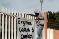 Lunes 10 de agosto del 2020. Tuxtla Gutiérrez. Maestros de la Asamblea Estatal Democrática continúan con la jornada de protestas exigiendo plazas de trabajo en el sistema de cambios profesional en la educación chiapaneca.