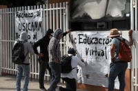 Lunes 10 de agosto del 2020. Tuxtla Gutiérrez. Maestros de la Asamblea Estatal Democrática continúan con la jornada de protestas exigiendo plazas de trabajo en el sistema de cambios profesional en la educación chiapaneca.