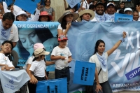 Sábado 21 de septiembre del 2019. Tuxtla Gutiérrez. Durante la marcha en contra de la legalización del aborto en Chiapas