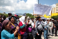 Martes 20 de agosto del 2019. Tuxtla Gutiérrez. La caravana del Movimiento en Defensa de la Vida y el Territorio llega este medio día a la Plaza Central donde protestan las diferentes organizaciones sociales que conforman esta agrupación