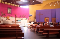 Domingo 2 de agosto del 2020. Tuxtla Gutiérrez. Menos de 50 personas avisten a la primera misa realizada durante la pandemia del #Covid en la Iglesia de Guadalupe, esta mañana en capital del estado de #Chiapas