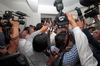 Viernes 23 de marzo del 2018. Tuxtla Gutiérrez. Los medios de comunicación en el registro de candidatos a gobernador de Chiapas