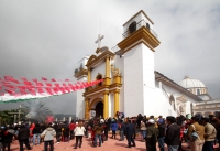 Martes 1 de diciembre del 2020. San Cristóbal de las Casas. Rompimiento de Cuetes en la Iglesia de Guadalupe