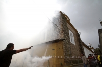 Martes 1 de diciembre del 2020. San Cristóbal de las Casas. Rompimiento de Cuetes en la Iglesia de Guadalupe