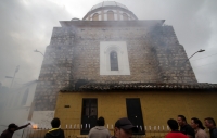 Martes 1 de diciembre del 2020. San Cristóbal de las Casas. Rompimiento de Cuetes en la Iglesia de Guadalupe