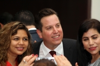 Lunes 1 de octubre del 2018. Tuxtla Gutiérrez. Los nuevos diputados de la LXVII legislatura reciben en su primera sesión de trabajo a Rutilio Escandón Cadenas, gobernador electo del estado de Chiapas.