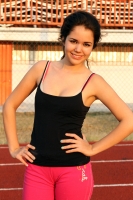 Lunes 26 de marzo del 2012.  Running smile! Maffer se prepara físicamente para las competencias de jockey sobre ruedas de esta temporada.