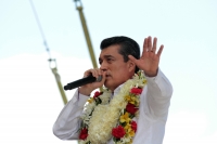 Domingo 8 de julio del 2018. Tuxtla Gutiérrez. Rutilio Escandón Cadenas después de recibir la constancia de mayorÃÂa de votos como Gobernador Electo del Instituto de Elecciones y Participación Ciudadana dirige su mensaje polÃÂtico mensaje a los ciudad Domingo 8 de julio del 2018. Tuxtla Gutiérrez. Rutilio Escandón Cadenas después de recibir la constancia de mayorÃÂa de votos como Gobernador Electo del Instituto de Elecciones y Participación Ciudadana dirige su mensaje polÃÂtico mensaje a los ciudad