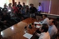 Lunes 24 de junio del 2019. Tuxtla Gutiérrez. El consejo administrativo de la Universidad Salazar habla en conferencia de prensa sobre los hechos vandálicos sucedidos en días pasados en esta escuela