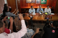 Lunes 24 de junio del 2019. Tuxtla Gutiérrez. El consejo administrativo de la Universidad Salazar habla en conferencia de prensa sobre los hechos vandálicos sucedidos en días pasados en esta escuela