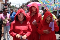 Viernes 30 de agosto del 2019. San Cristóbal de las Casas. Qué Panzudos. Los personajes que satirizan y ríen durante las procesiones patronales en las calles de San Cristóbal de las Casas durante las celebraciones patronales del Barrio de San Ramón.