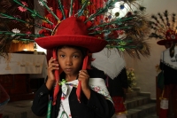 Viernes 17 de agosto del 2018. Tuxtla Gutiérrez. La Danza de San Roque o Jatararoque Etzé. La comunidad zoque lleva a cabo el recorrido del Baile de los cuatro Patrones de la ciudad San Jacinto, Santo Domingo, San Bartolomé y San Roque durante las fest